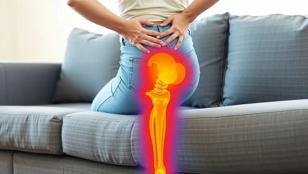 Ont i höften strålar ner i benet